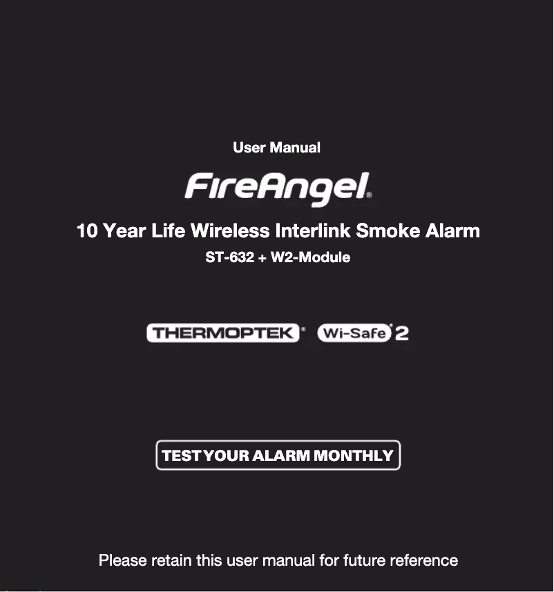 Page 1 de la notice Manuel utilisateur FireAngel FP2620W2-R