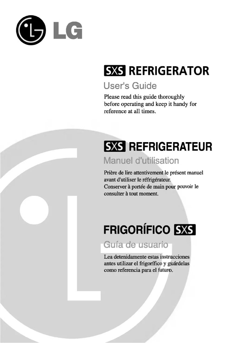 Page 1 de la notice Manuel utilisateur LG GR-L217BTG