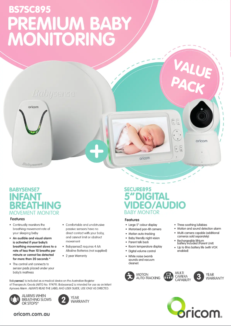 Página 1 del manual Manual de usuario Oricom BabySense 7
