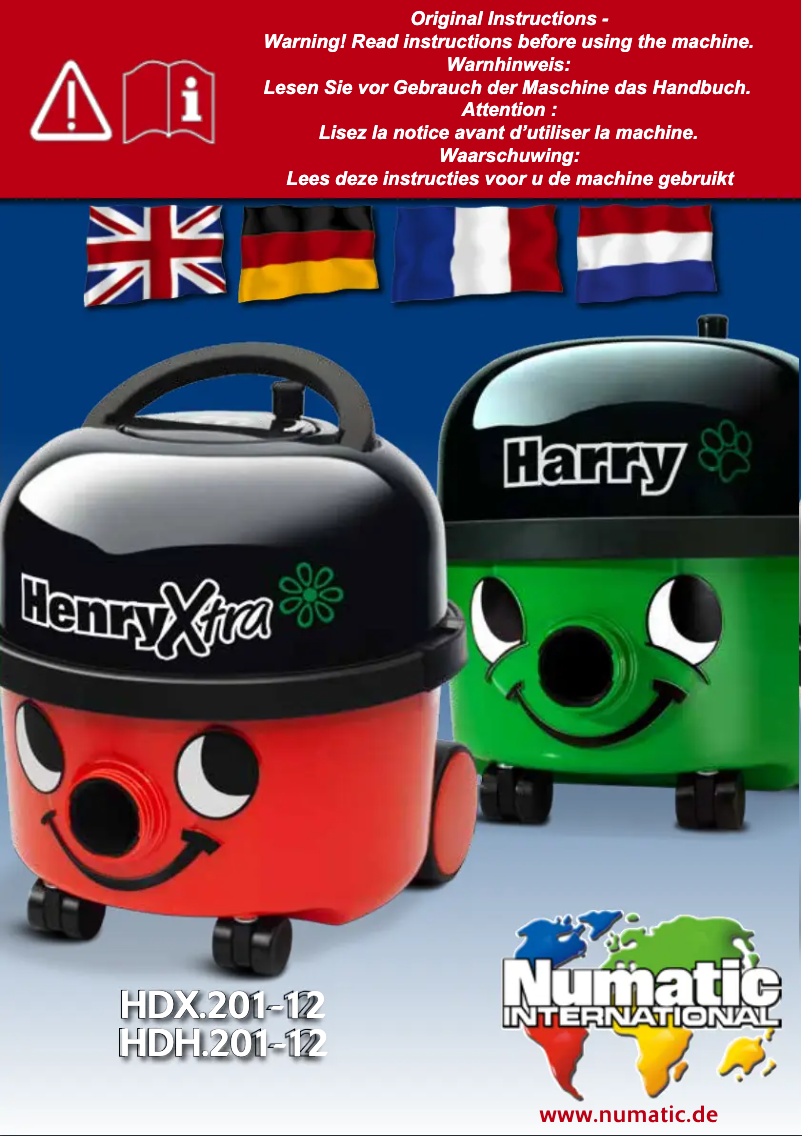 Page 1 de la notice Manuel utilisateur Numatic 900146