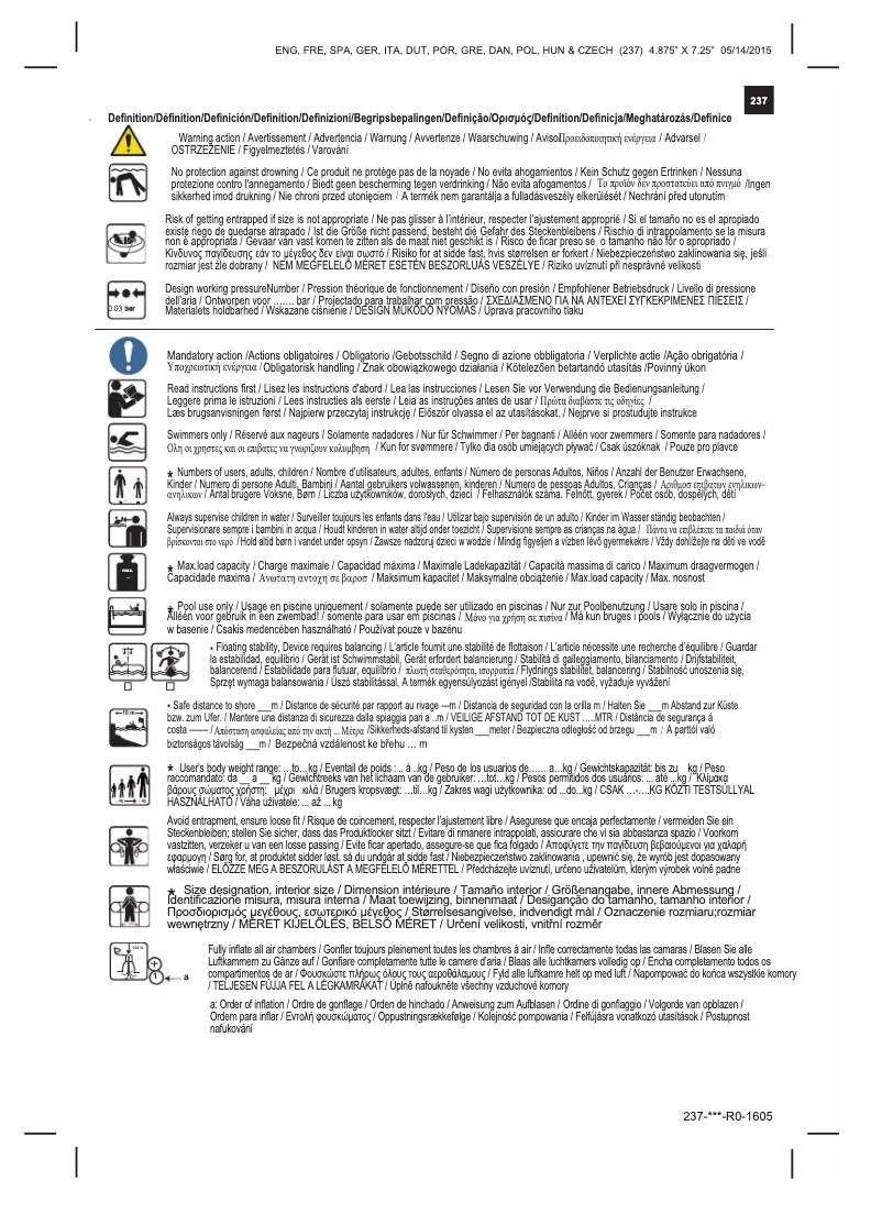 Page 1 de la notice Manuel utilisateur Intex 58847EU