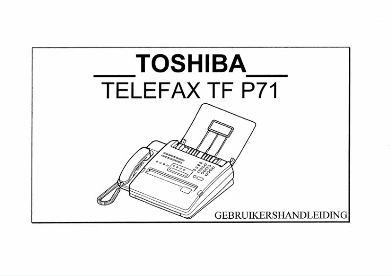 Page 1 de la notice Manuel utilisateur Toshiba TF P71