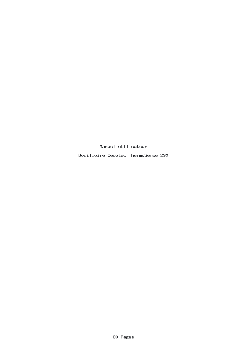 Page 1 de la notice Manuel utilisateur Cecotec ThermoSense 290
