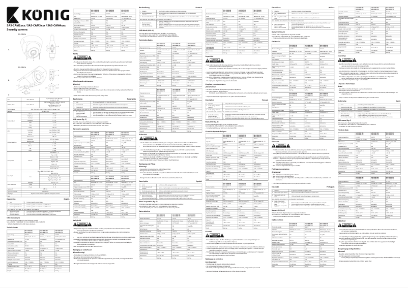 Page 1 de la notice Manuel utilisateur Konig SAS-CAM4210