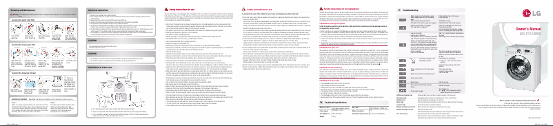 Página 1 del manual Manual de usuario LG WD-P1410BRD