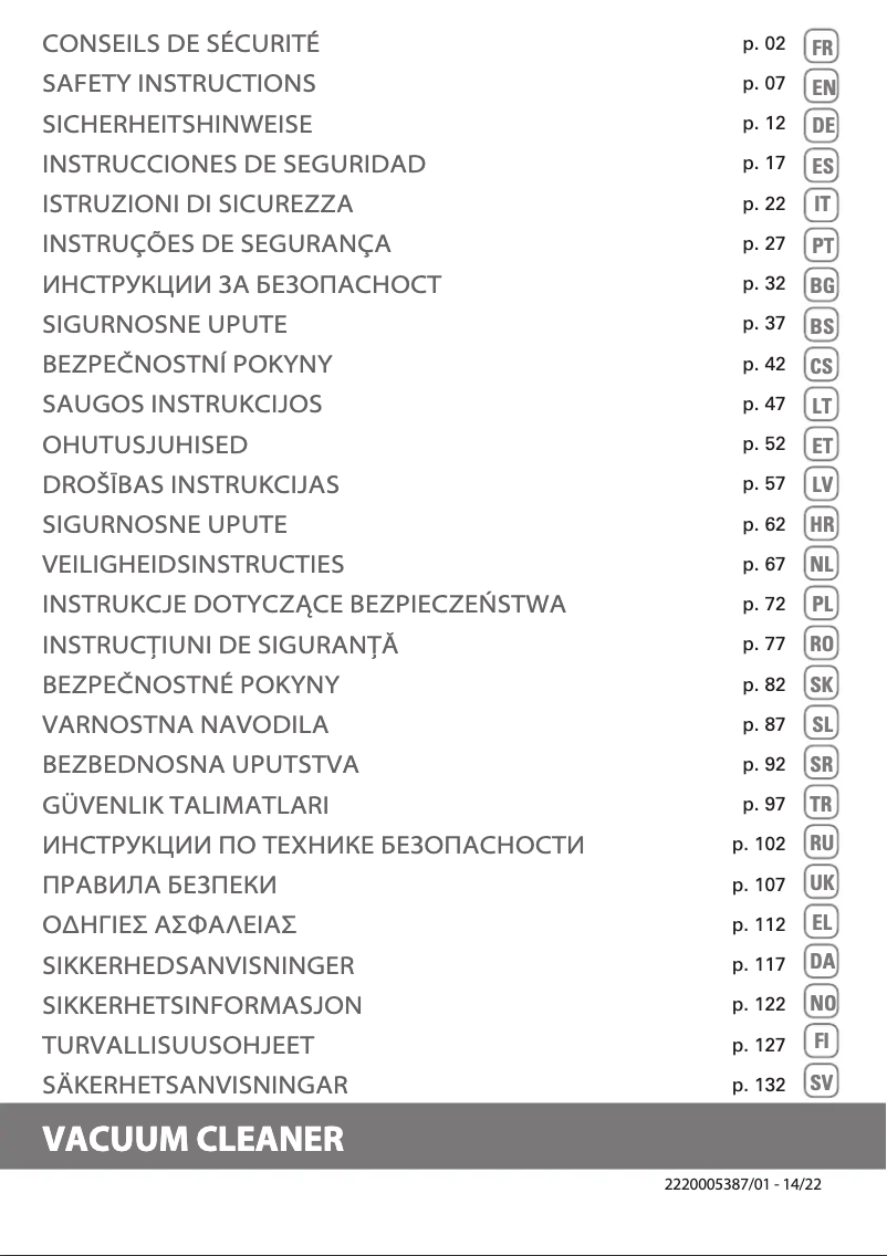 Page 1 de la notice Instructions / montage Tefal X-Ô 90 IQ7767