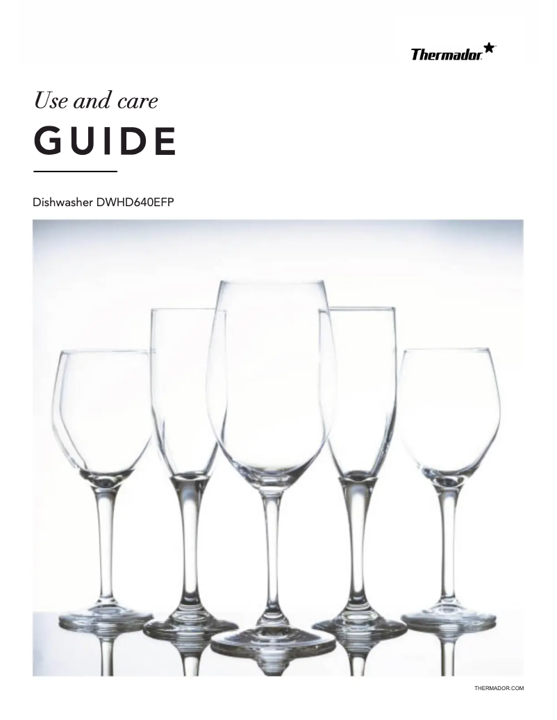 Page 1 de la notice Manuel utilisateur Thermador DWHD640EFP