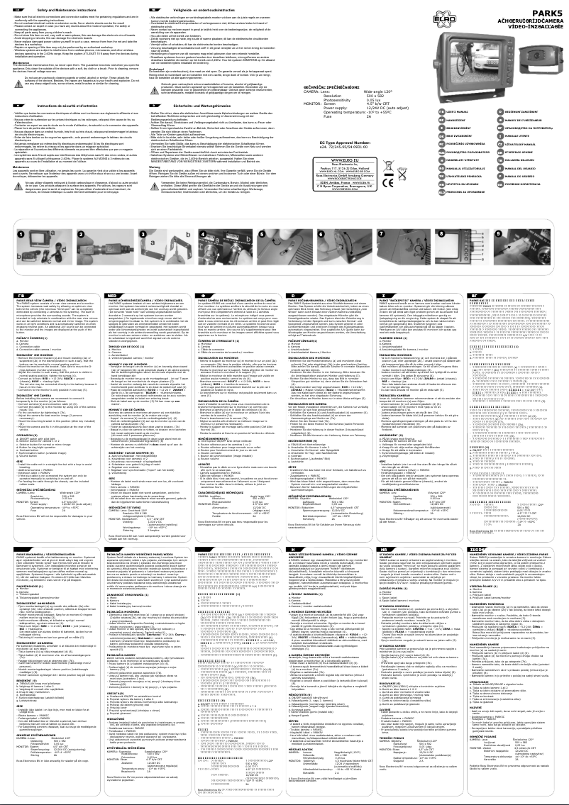 Page 1 de la notice Manuel utilisateur Elro PARK5