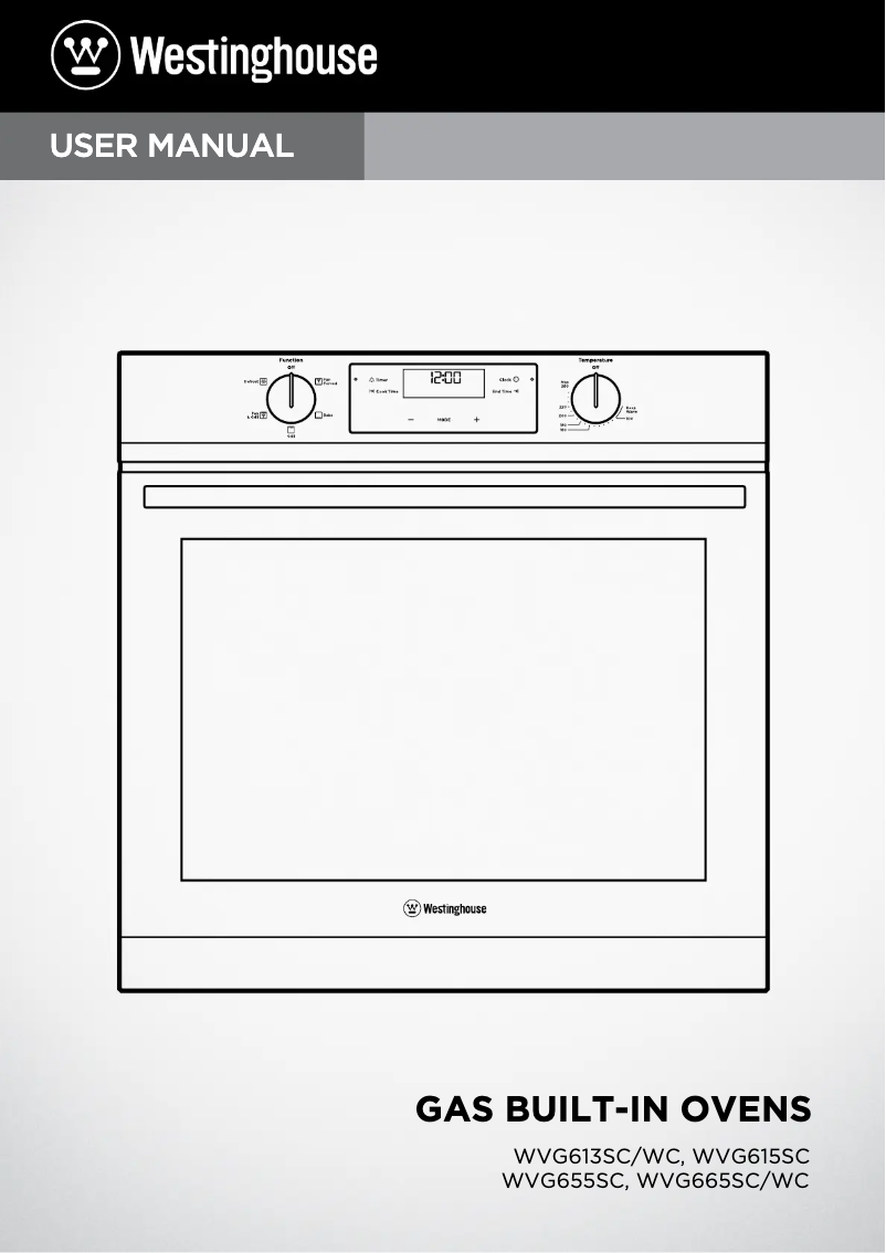 Page 1 of the manual User Manual Westinghouse WVG613SCLP