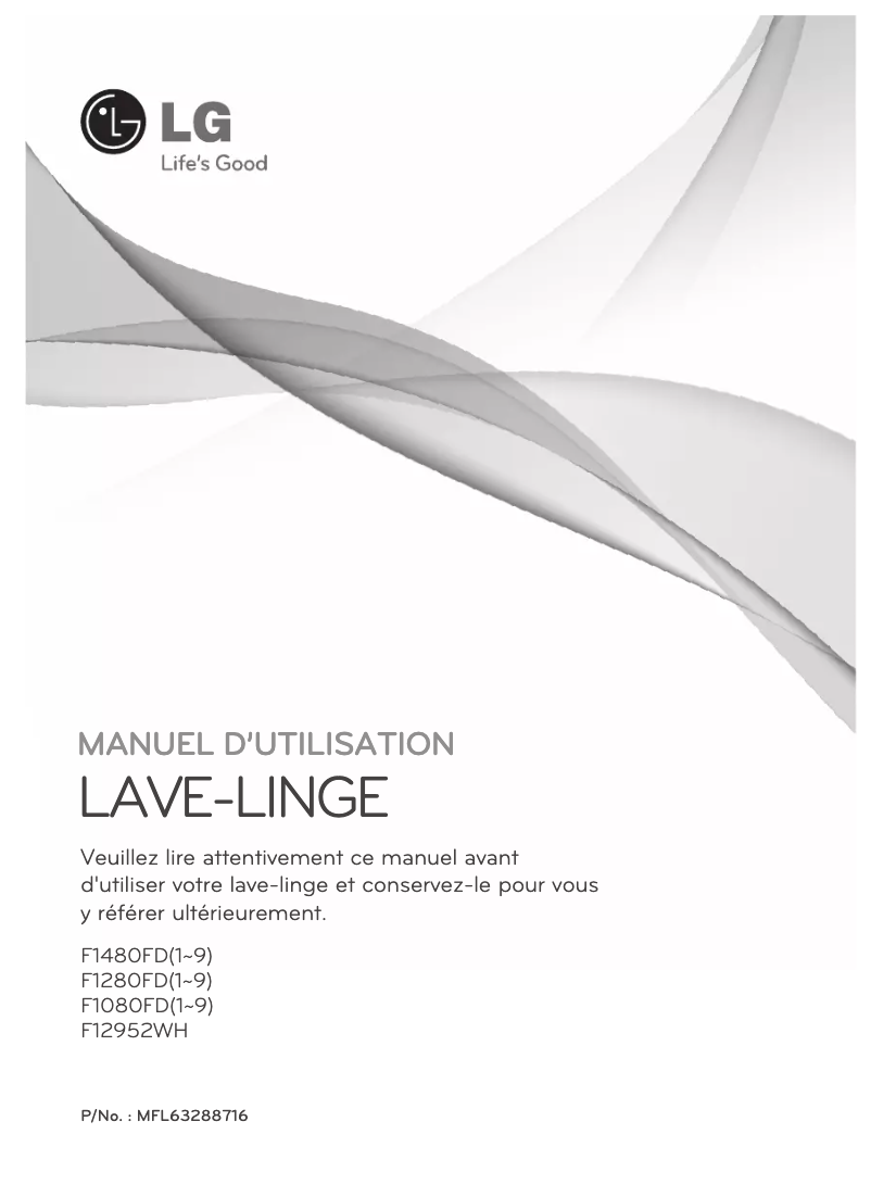 Page 1 of the manual User Manual LG F12952WH