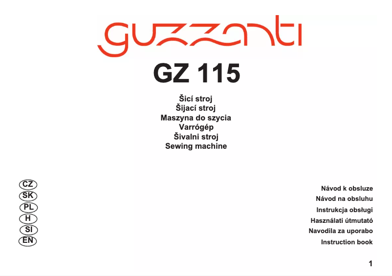 Página 1 del manual Manual de usuario Guzzanti GZ-115