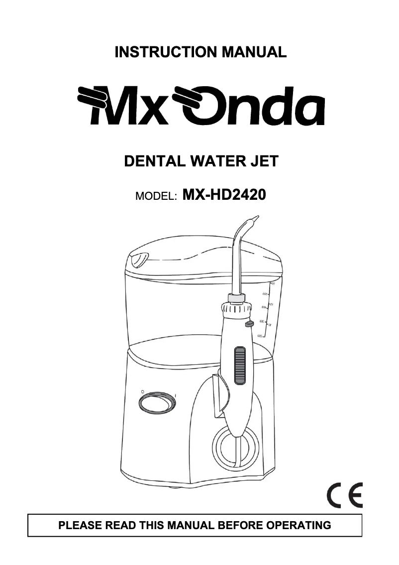 Page 1 de la notice Manuel utilisateur Mx Onda MX-HD2420