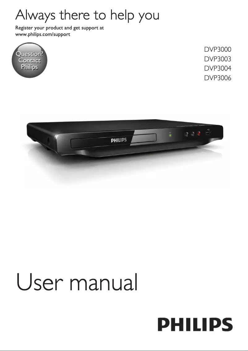 Página 1 del manual Manual de usuario Philips DVP3011K