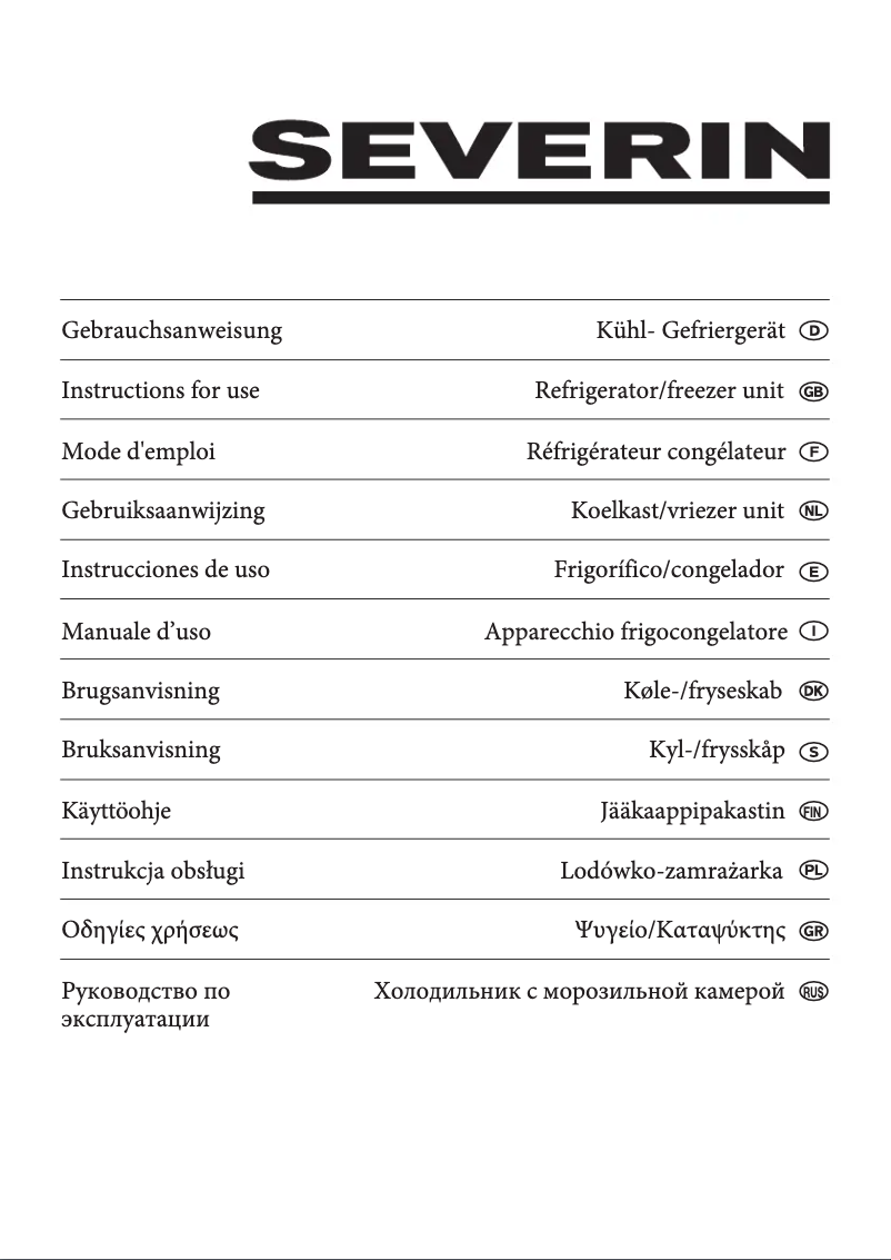 Page 1 de la notice Manuel utilisateur Severin KS 9768