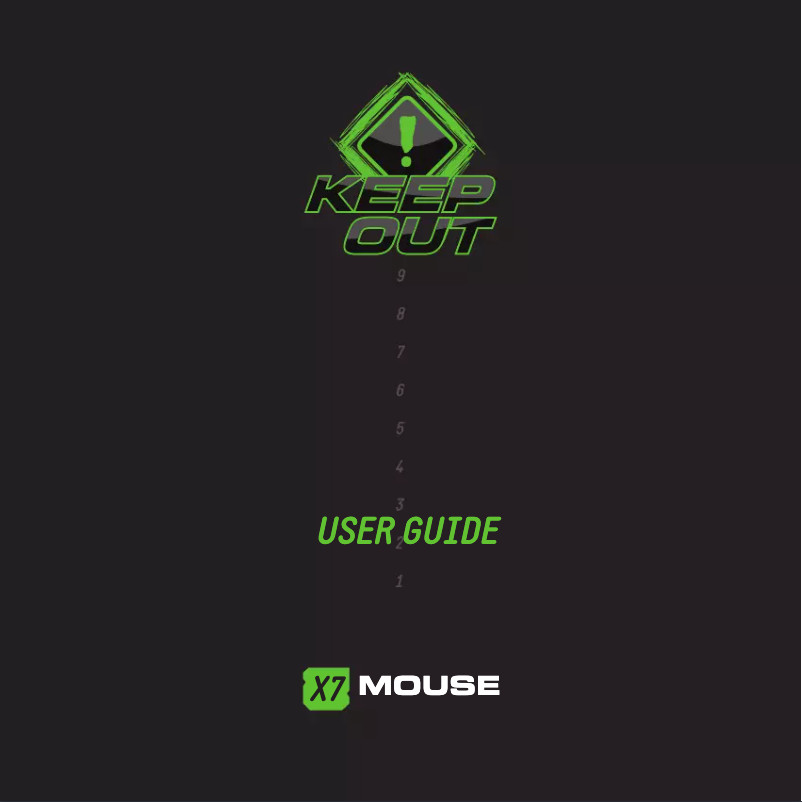 Page 1 de la notice Manuel utilisateur KeepOut X7