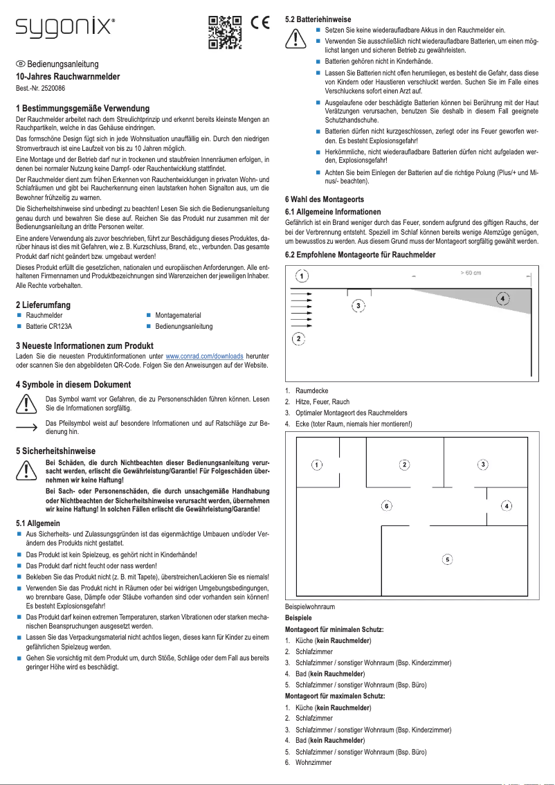 Page 1 of the manual User Manual Sygonix SY-5040172