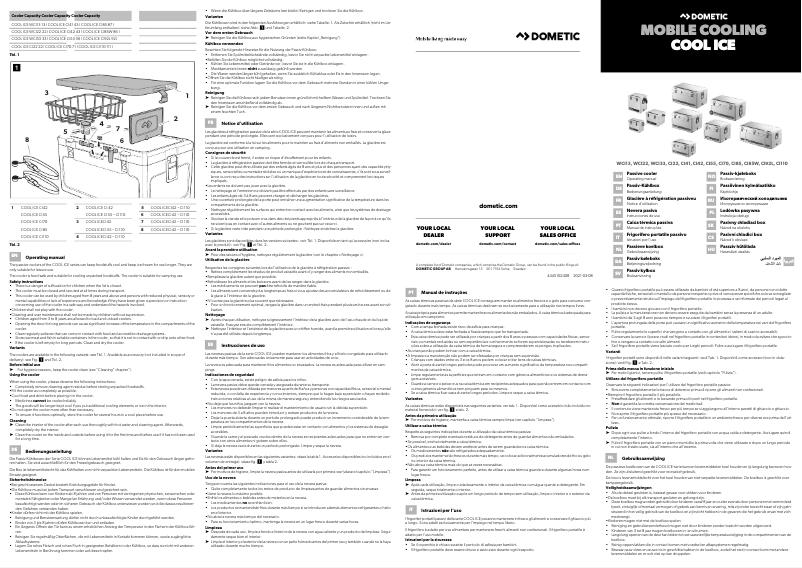 Page 1 de la notice Manuel utilisateur Dometic Cool-Ice CI 85W