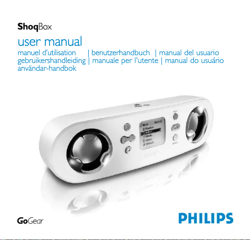 Page 1 of the manual User Manual Philips GoGear PSS120