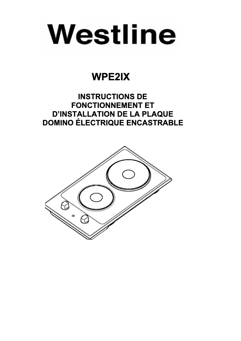 Página 1 del manual Manual de usuario Westline WPE2IX