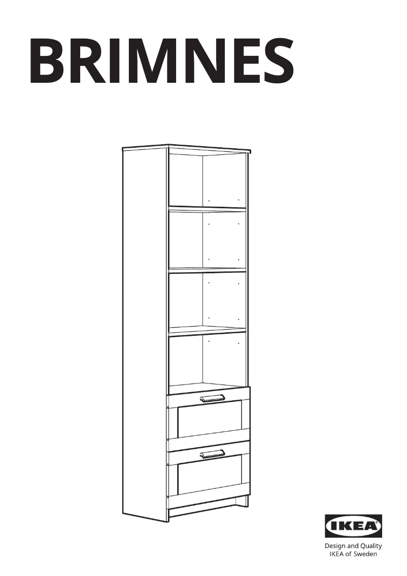 Page 1 de la notice Manuel utilisateur Ikea BRIMNES 903.012.25
