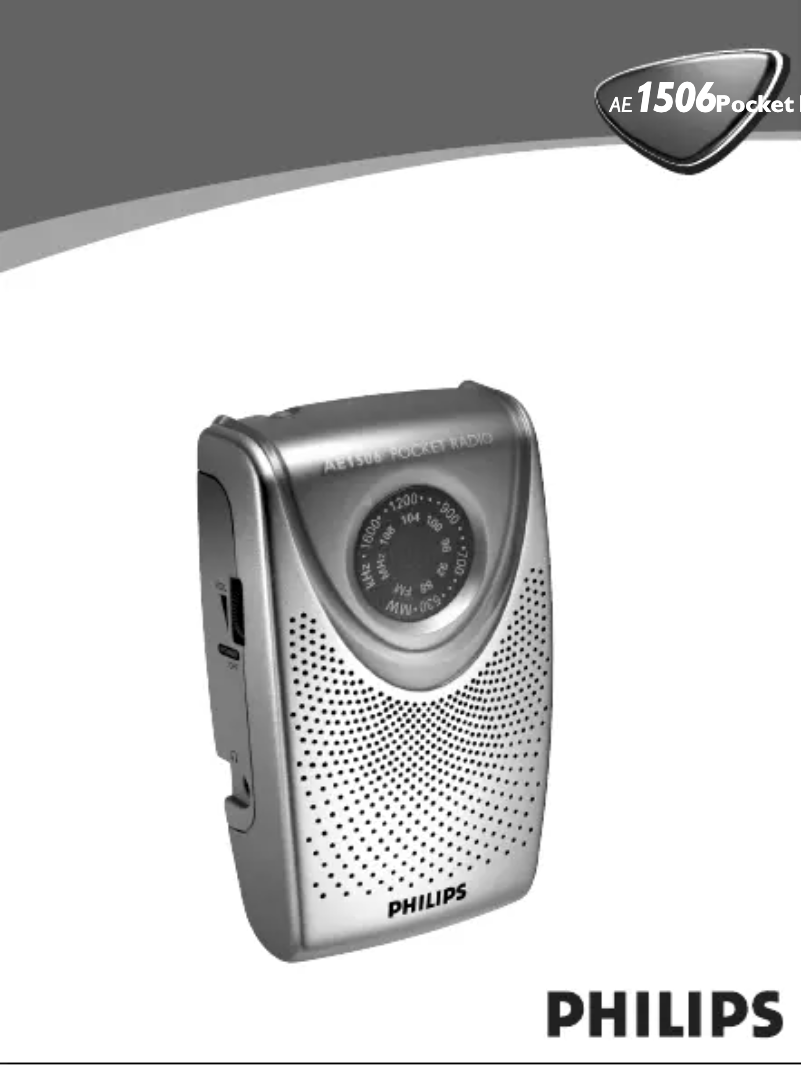 Page 1 of the manual User Manual Philips AE1506