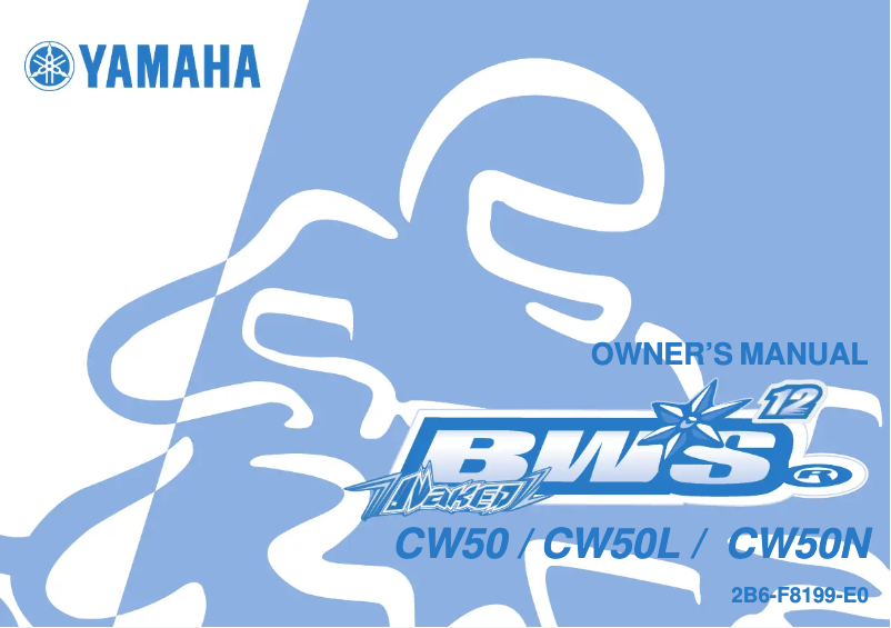 Page 1 de la notice Manuel utilisateur Yamaha BW50 (2005)