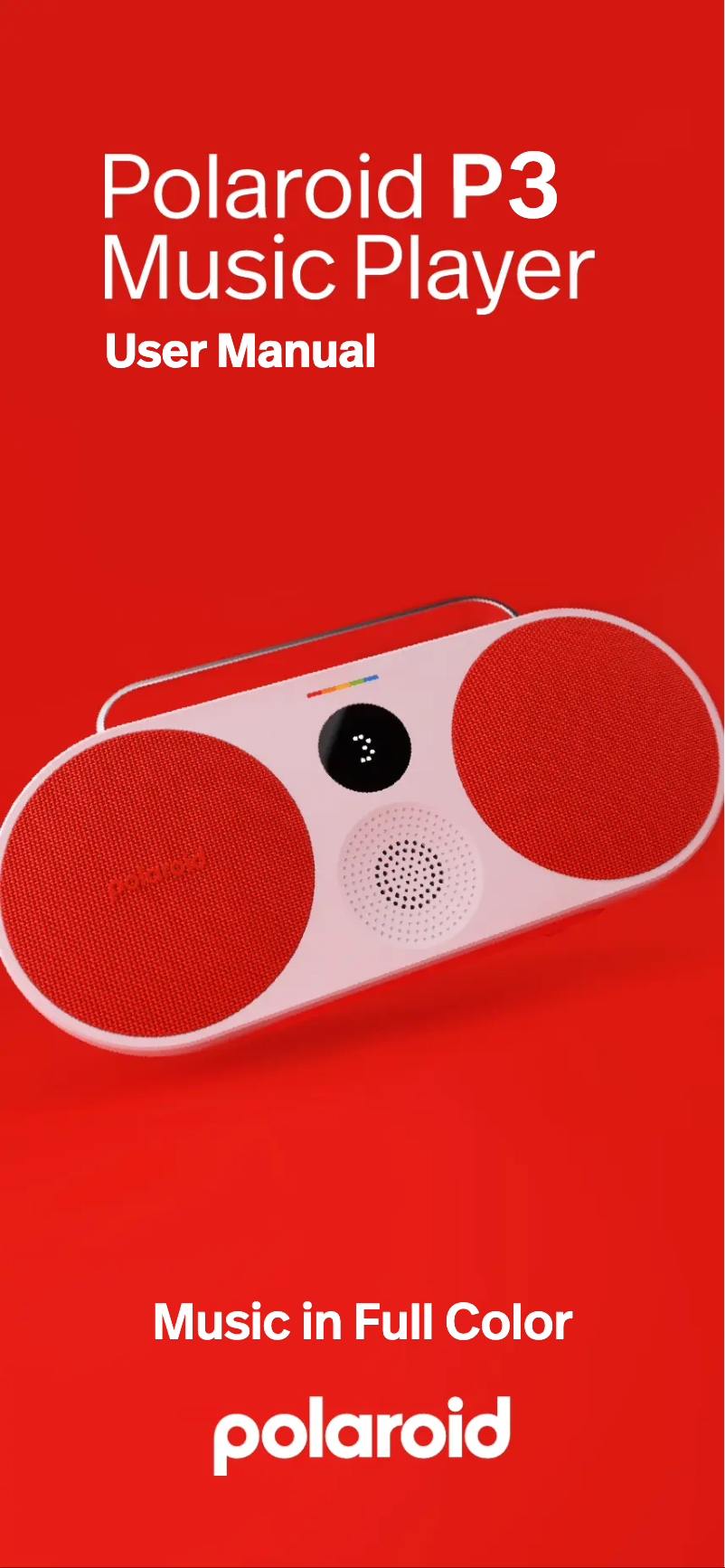 Page 1 de la notice Manuel utilisateur Polaroid P3