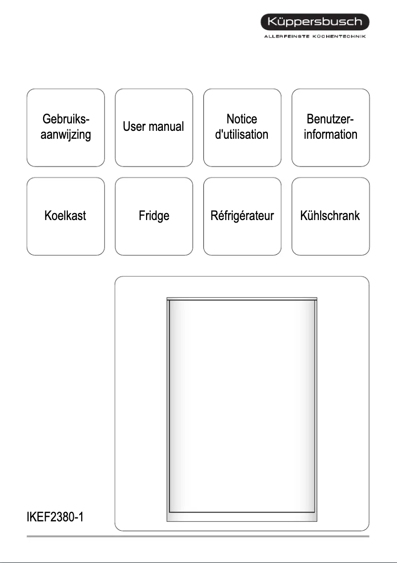 Page 1 of the manual User Manual Küppersbusch IKEF 2380-1