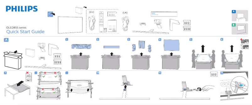 Page n°1 - Guide de démarrage rapide Philips 55OLED855