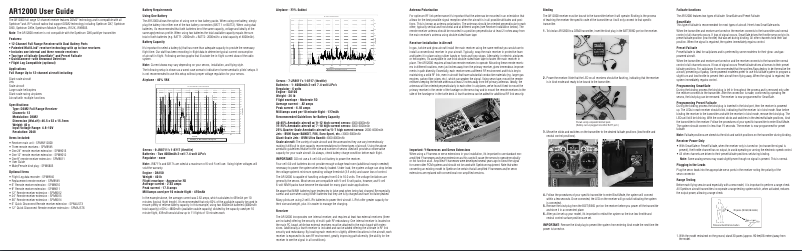 Page 1 de la notice Manuel utilisateur Spektrum AR12010