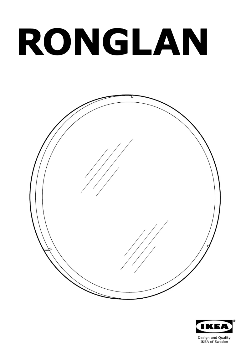 Page 1 de la notice Manuel utilisateur Ikea RONGLAN