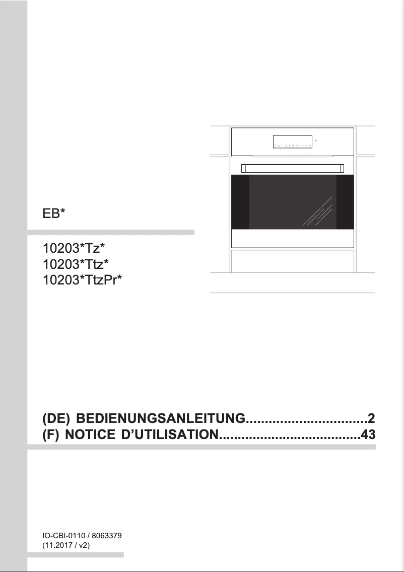 Page 1 de la notice Manuel utilisateur Amica EB 63532 W