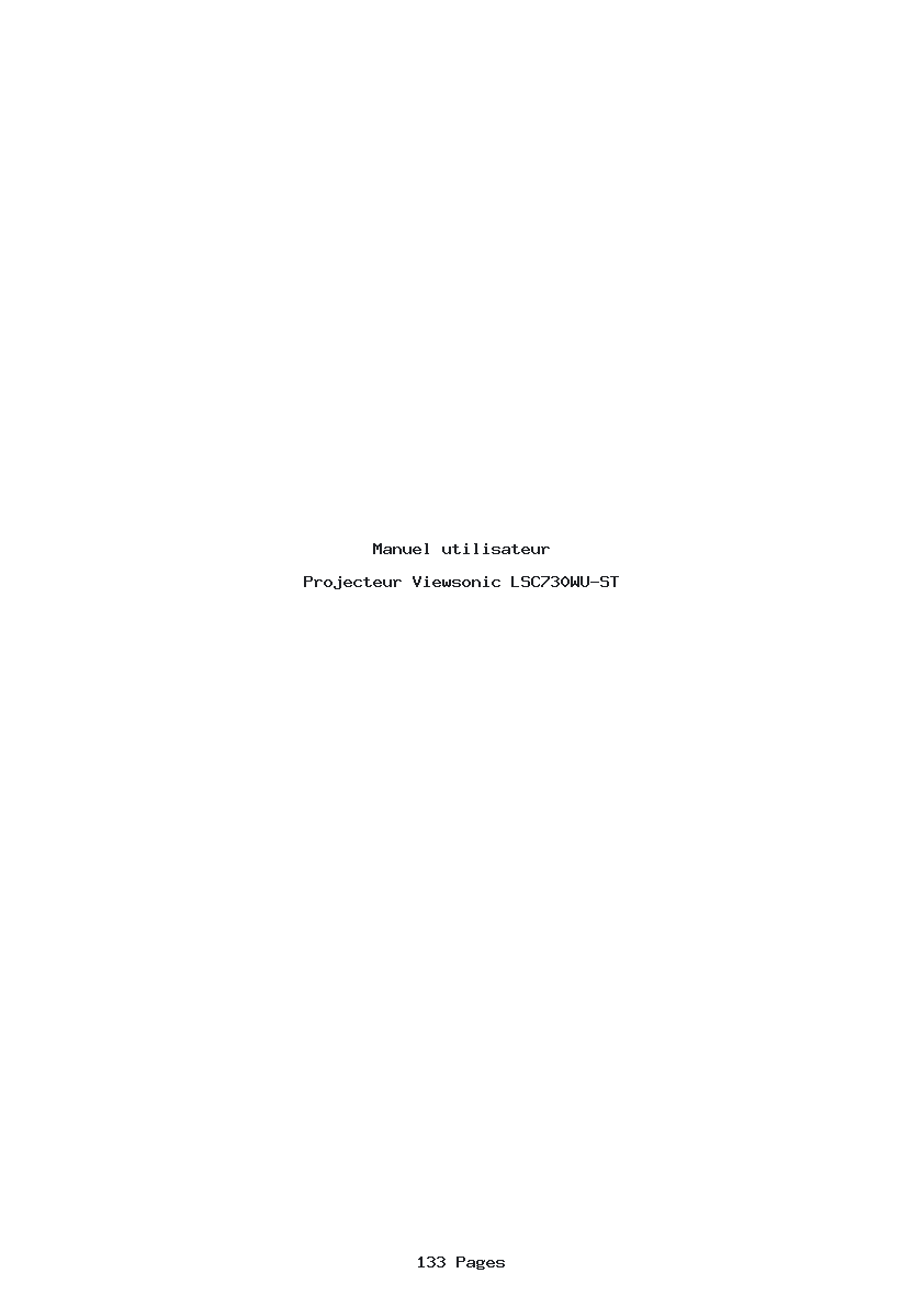 Image de la première page du manuel de l'appareil LSC730WU-ST