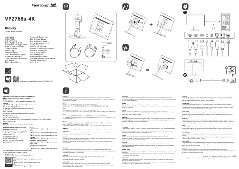 Página 1 del manual Guía de inicio rápido Viewsonic VP2768A-4K