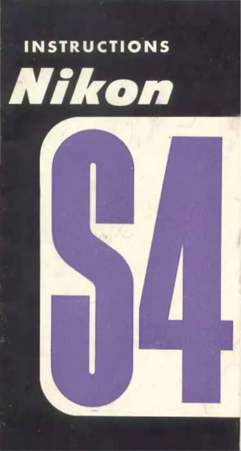 Page 1 de la notice Manuel utilisateur Nikon S4