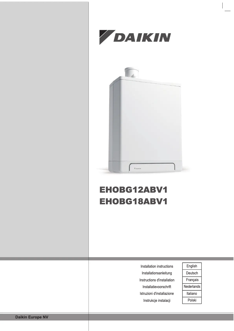 Página 1 del manual Manual de usuario Daikin EHOBG18ABV1