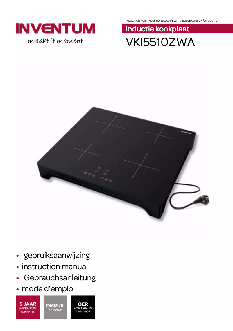 Page 1 de la notice Manuel utilisateur Inventum VKI5510ZWA