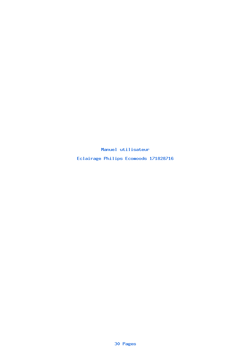 Page 1 de la notice Manuel utilisateur Philips Ecomoods 171828716