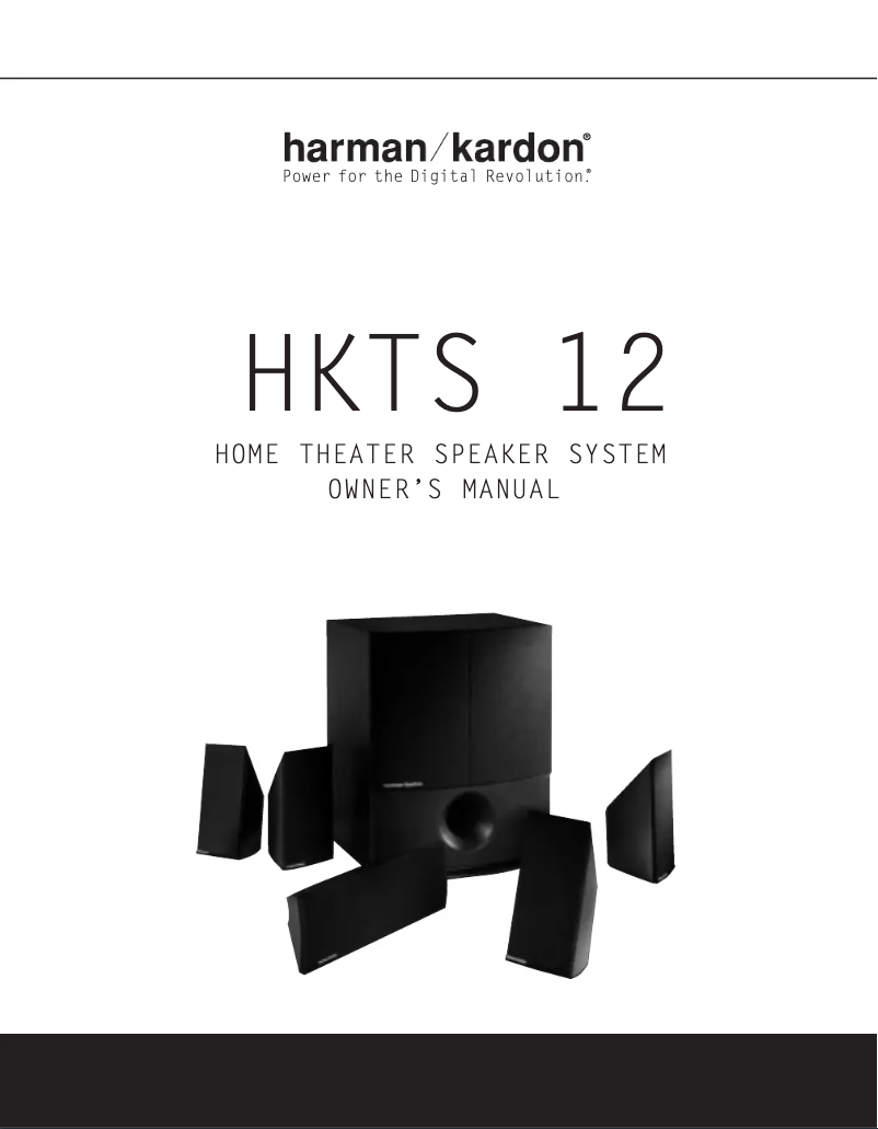 Page 1 de la notice Manuel utilisateur Harman Kardon HKTS 12