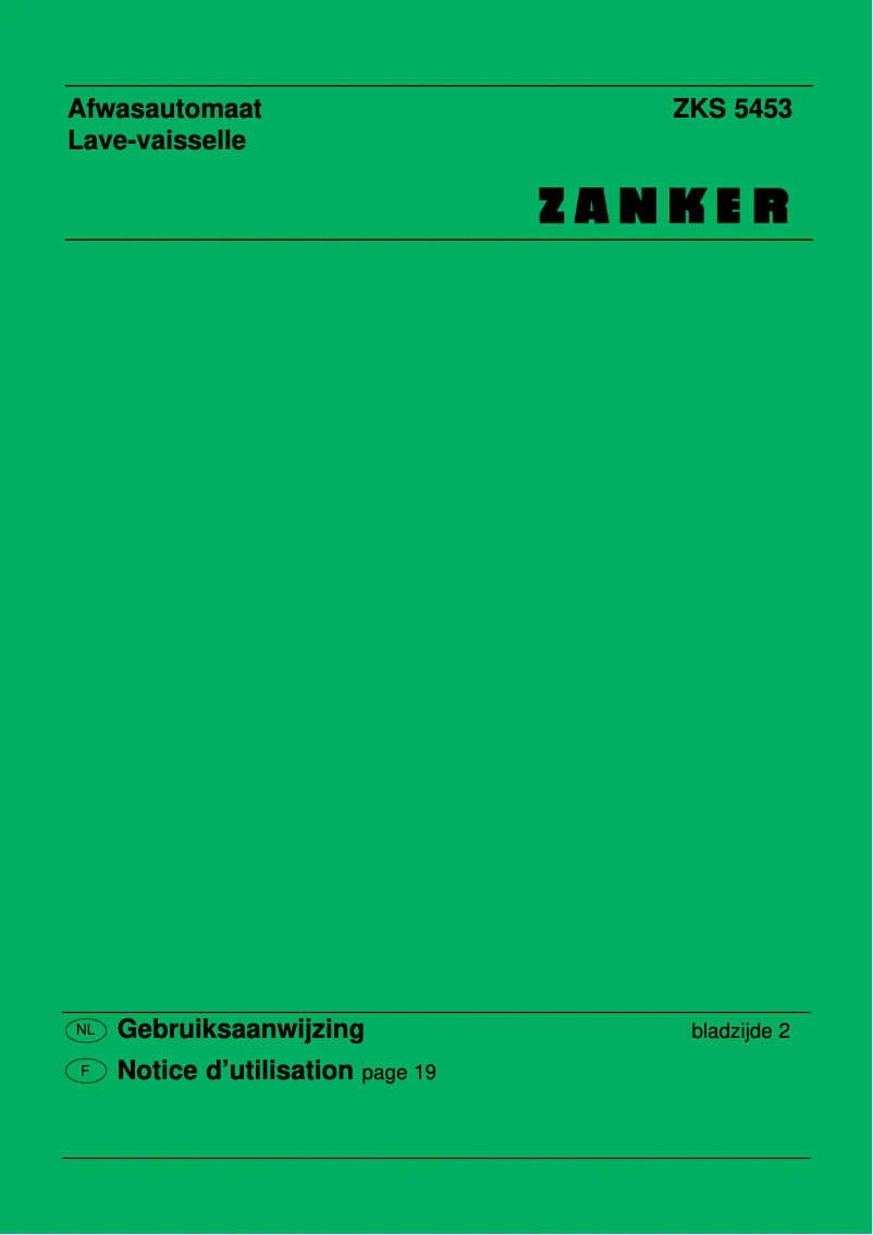 Página 1 del manual Manual de usuario Zanker ZKS 5453
