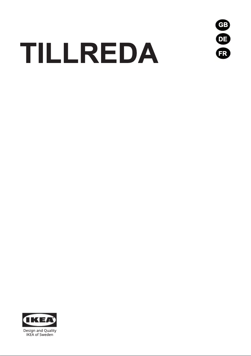 Page 1 de la notice Manuel utilisateur Ikea TILLREDA 005.456.71