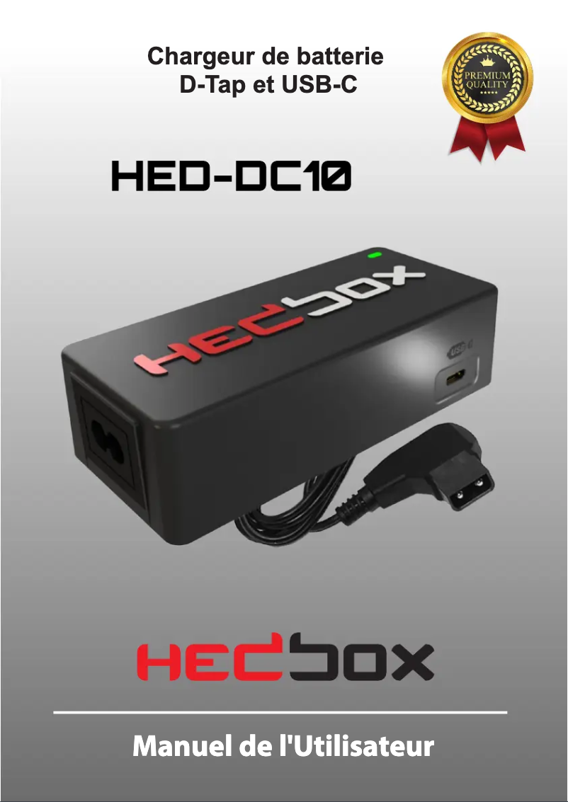 Page 1 de la notice Manuel utilisateur Hedbox HED-DC10