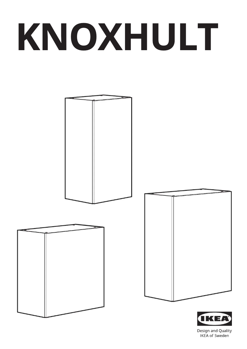 Página 1 del manual Manual de usuario Ikea KNOXHULT 103.267.91