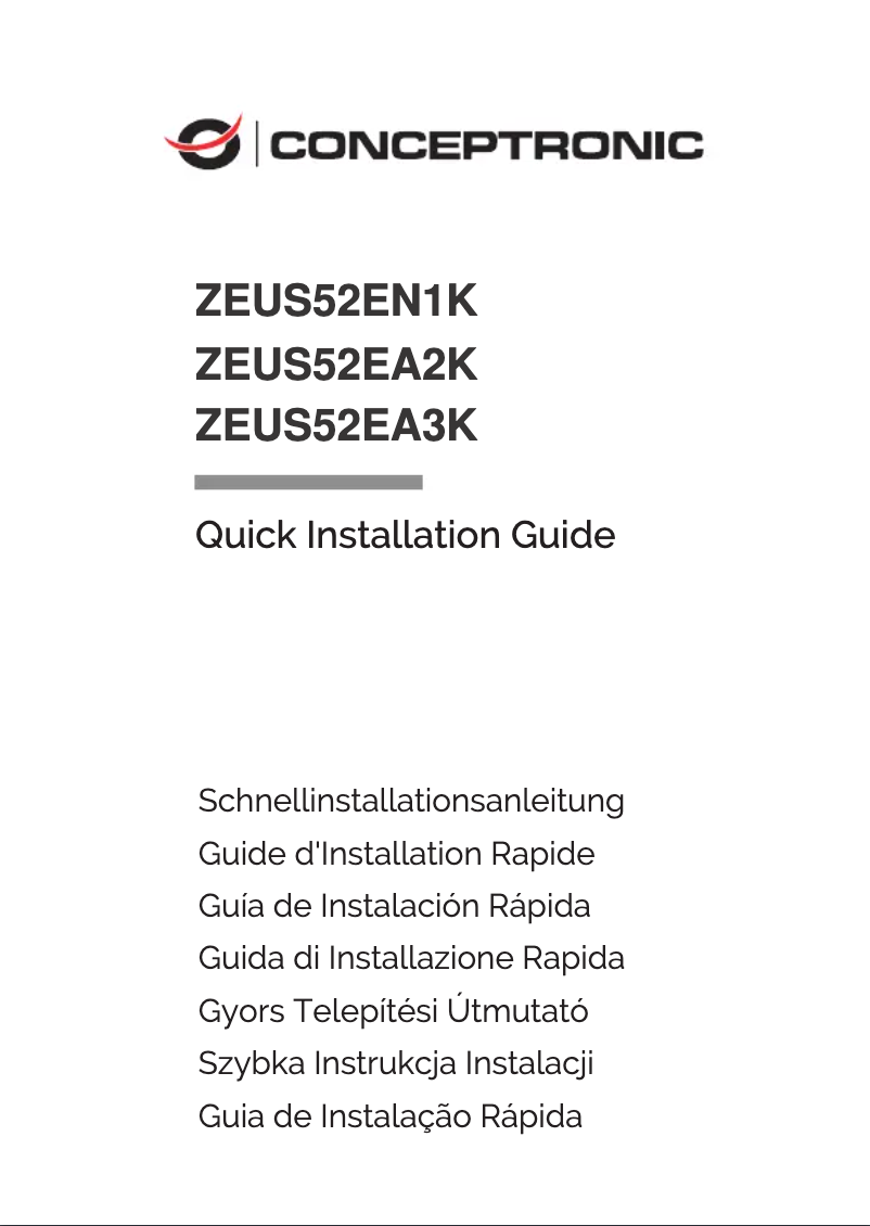 Page 1 de la notice Manuel utilisateur Conceptronic ZEUS52EN1K