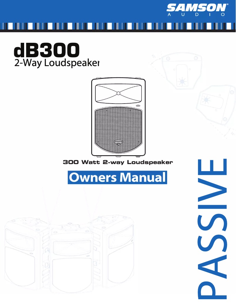 Page 1 de la notice Manuel utilisateur Samson db300i