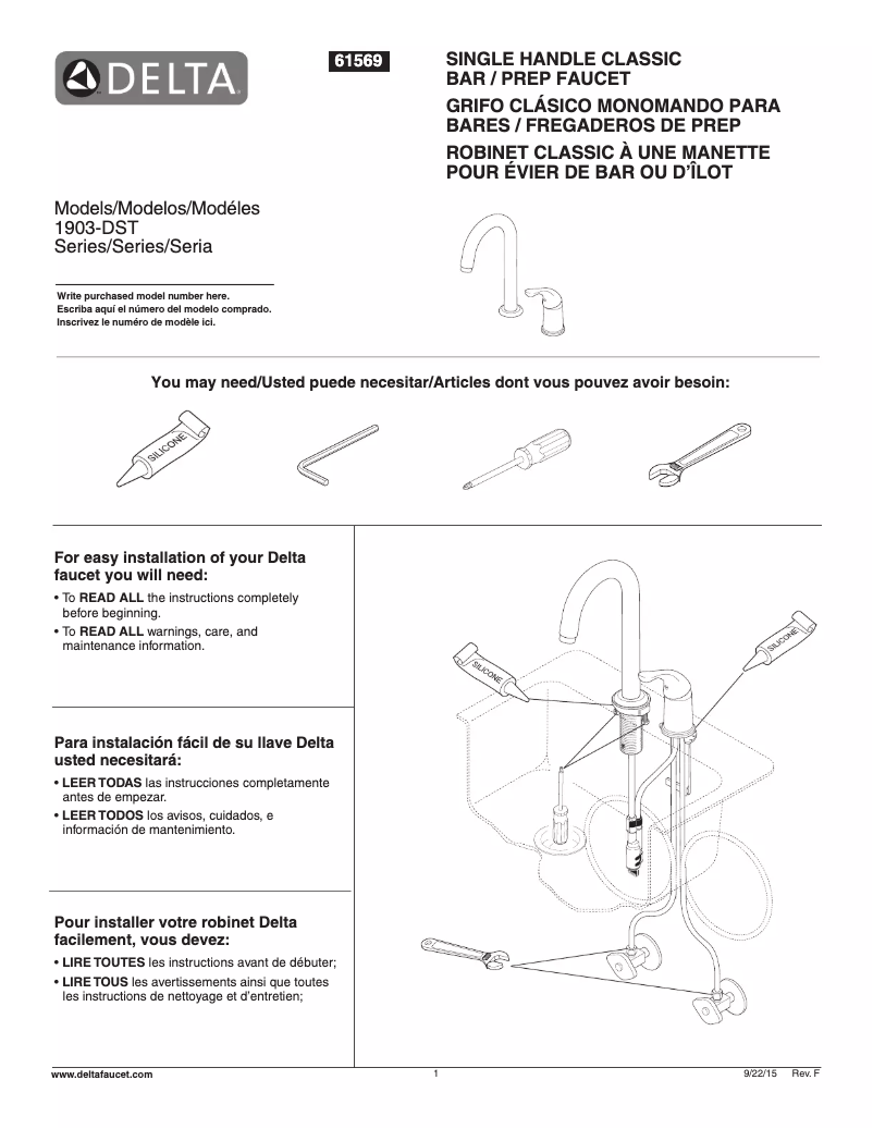 Page 1 of the manual User Manual Delta 1903-DST