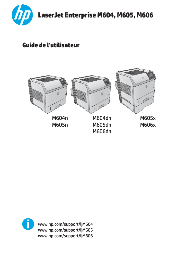 Página 1 del manual Manual de usuario HP LaserJet Enterprise M605