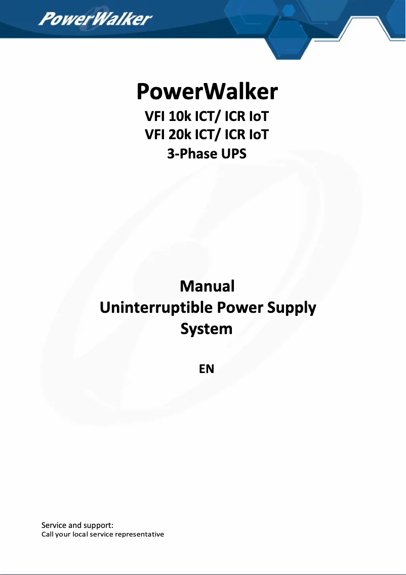 Página 1 del manual Manual de usuario PowerWalker VFI 20000 ICT IoT