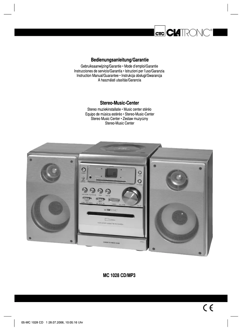 Página 1 del manual Manual de usuario Clatronic MC 1028 CD/MP3