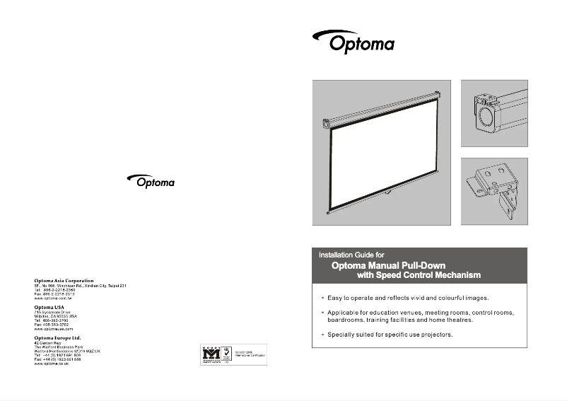 Page 1 de la notice Manuel utilisateur Optoma DS-3100PMG